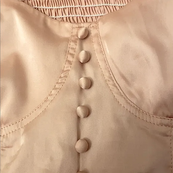 Puff Sleeve Satin Milkmaid Top - Picture 5 of 6